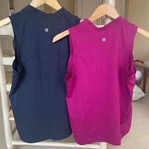 lululemon athletica Women's Sleeveless Tops - Black and Pink